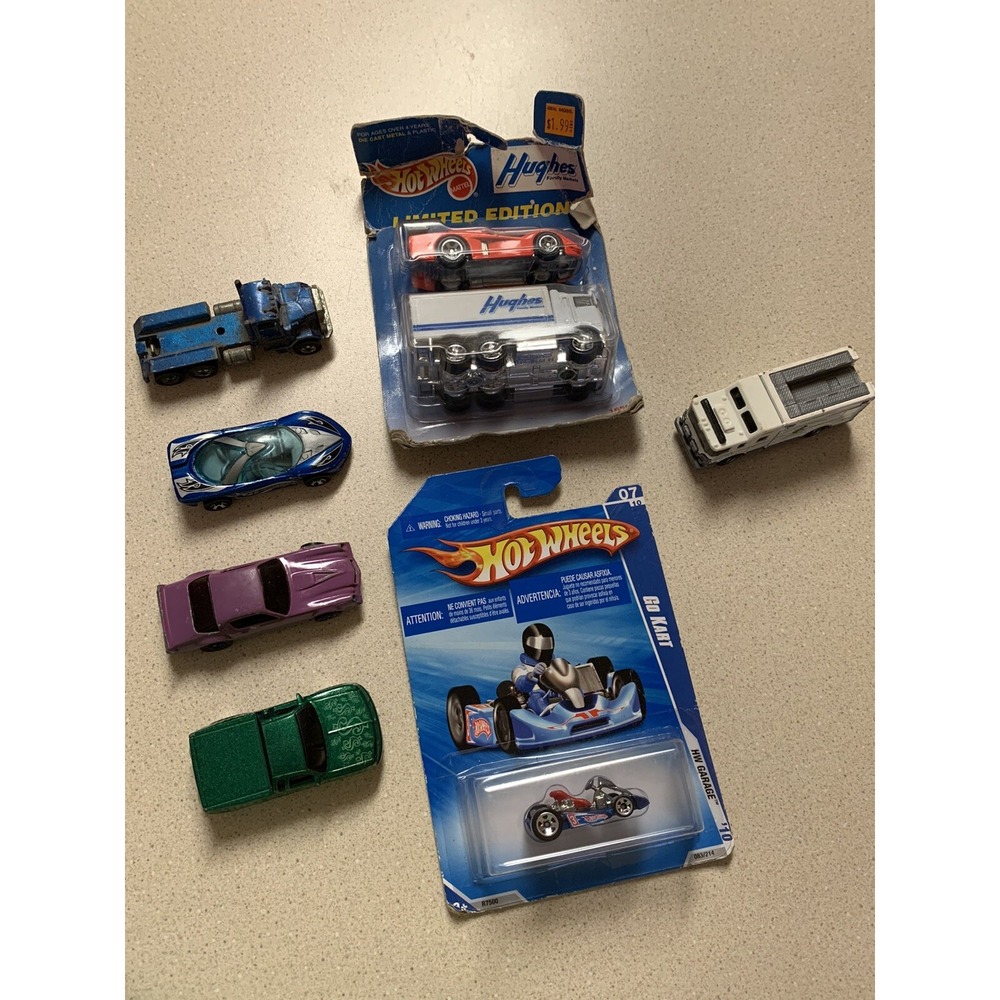 Lot Of 8 Hot Wheels: Hughes, Go Kart, Peterbilt, Etc Some NEW! 1980s - 1990s